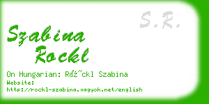 szabina rockl business card